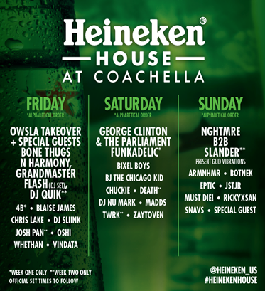 image002 George Clinton, BJ the Chicago Kid, Bone Thugs N Harmony to play Coachellas Heineken House