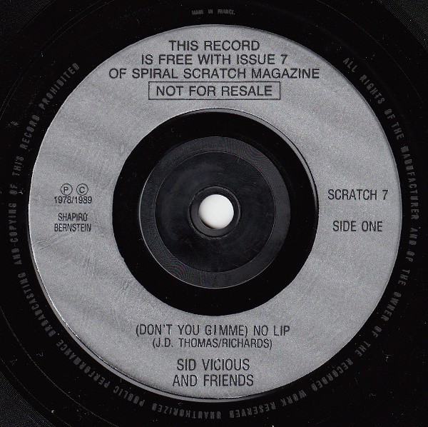Sid Vicious – (Don’t You Gimme) No Lip (2022) Vinyl 7″