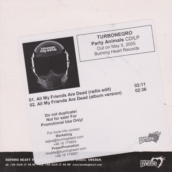 Turbonegro – All My Friends Are Dead (2022) CD Album