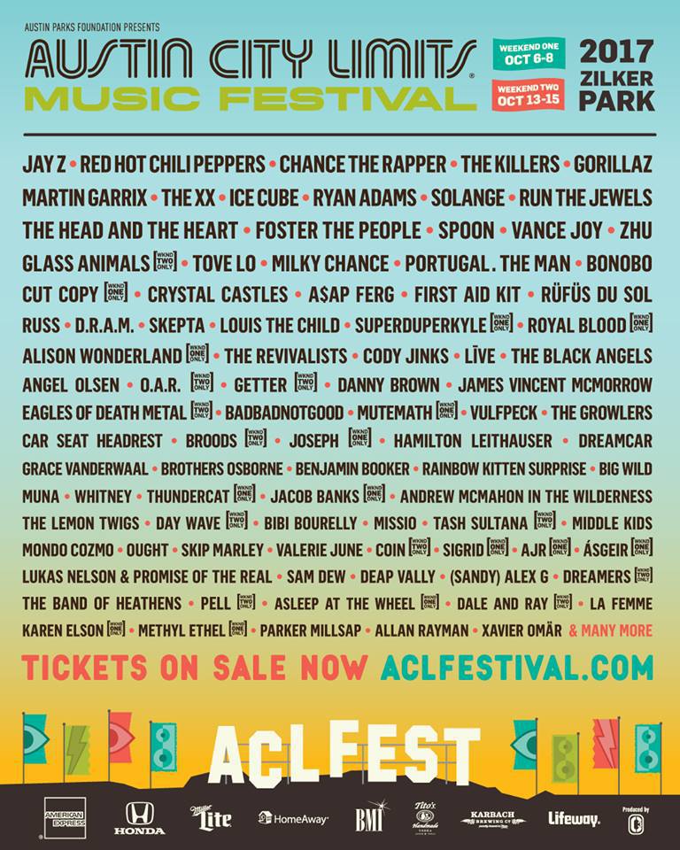 18222579 10154566186483030 4678337350012362724 n Austin City Limits reveals 2017 lineup: Gorillaz, Chance the Rapper, Chili Peppers to headline