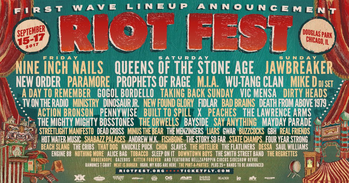 2017 admat fb media Riot Fest drops the hammer with 2017 lineup