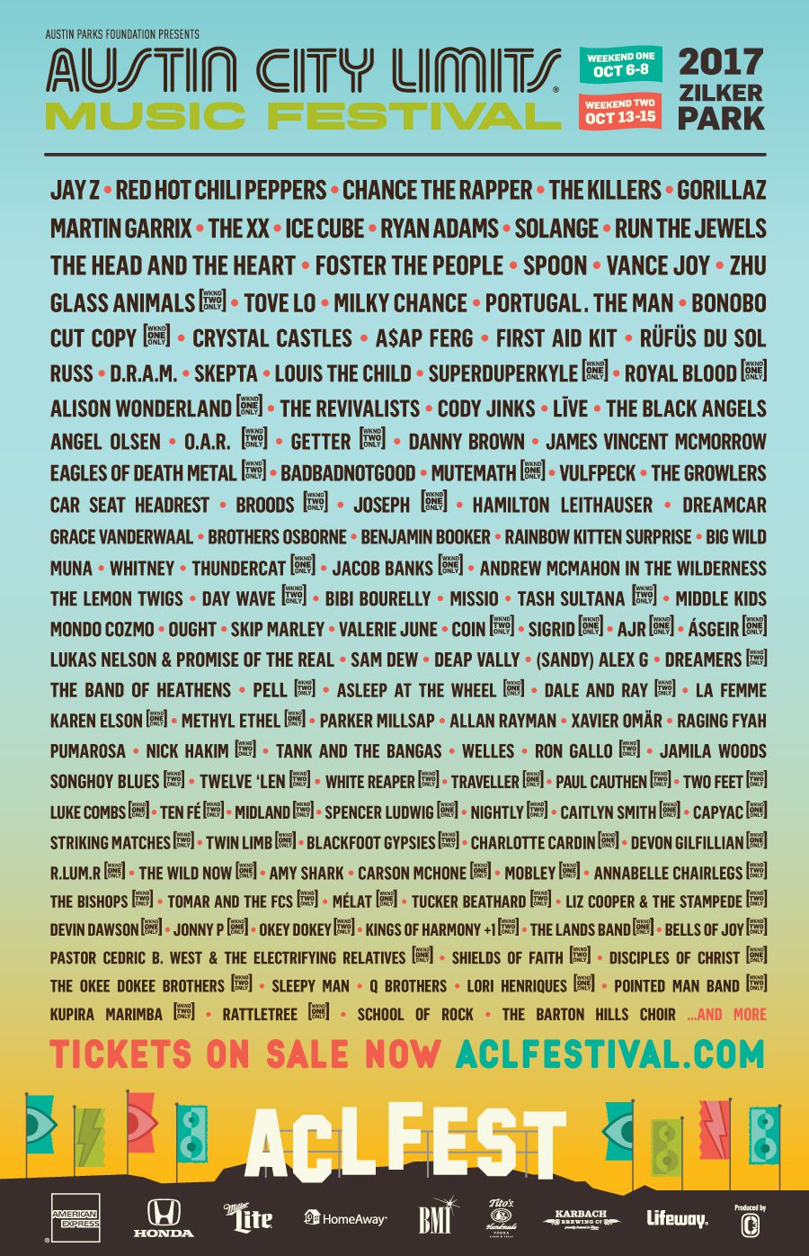 aclmf2017 website lineup poster The Identity Loss of Austin City Limits Music Festival