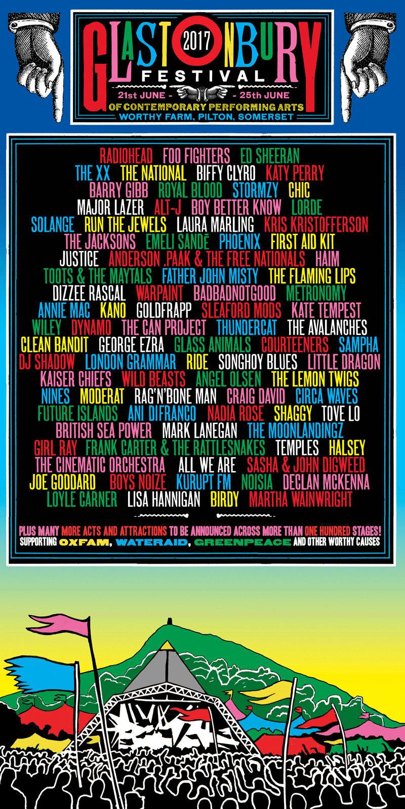 glastonbury Glastonbury once again sets the gold standard with its 2017 lineup