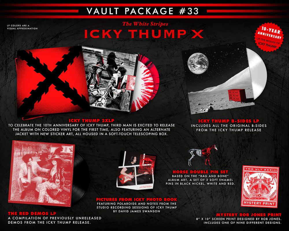 icky thump x 10th anniversary vinyl reissue of The White Stripes Icky Thump promises unreleased music, rarities