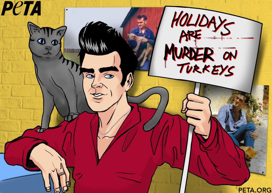  Morrissey teams with PETA for new ad campaign Holidays Are Murder on Turkeys