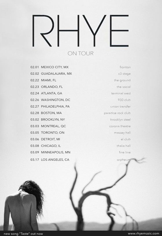 rhye Rhye maps out 2018 North American tour