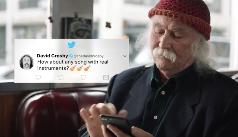 screen shot 2017 06 19 at 11 28 13 am Chance the Rapper gets trolled by David Crosby in weird new Twitter ad    watch