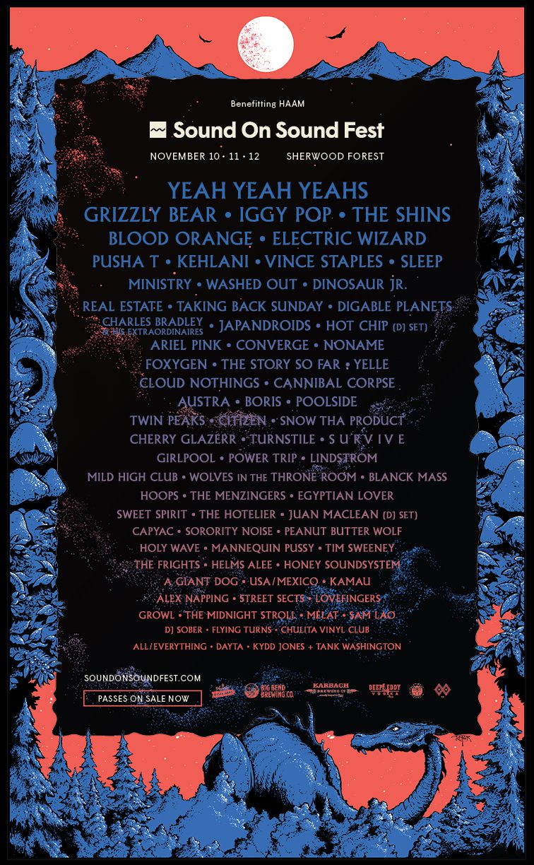 sos fest 2017 music lineup full poster Yeah Yeah Yeahs make live comeback at Austins Sound on Sound Festival